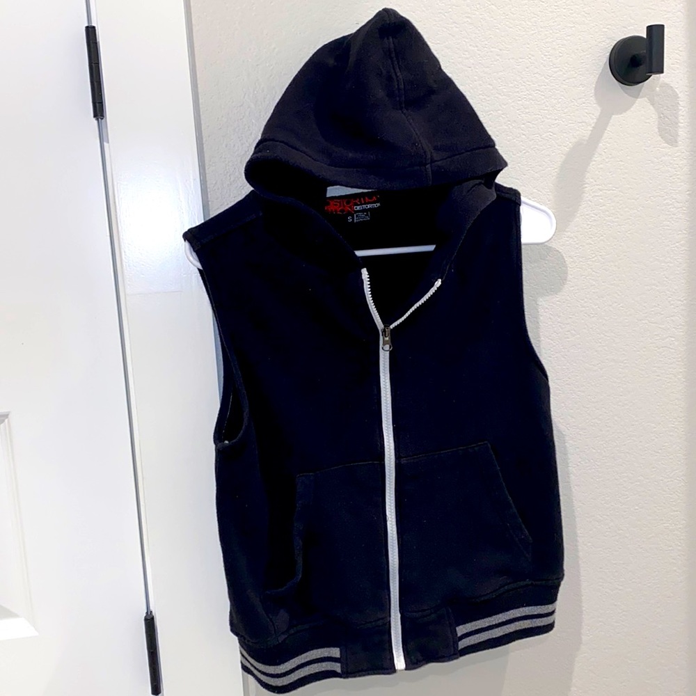 GUC B&W Boys Hoodie Hoody Vest Zip-Up Size Small